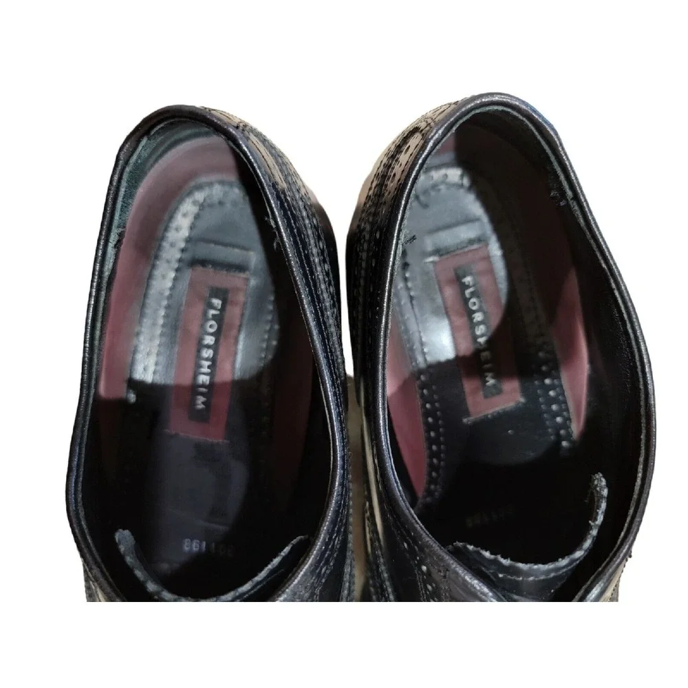 Florsheim Men's Lexington‎ Oxford Wingtip Brogue Dress Shoe Black Sz 9.5 3E